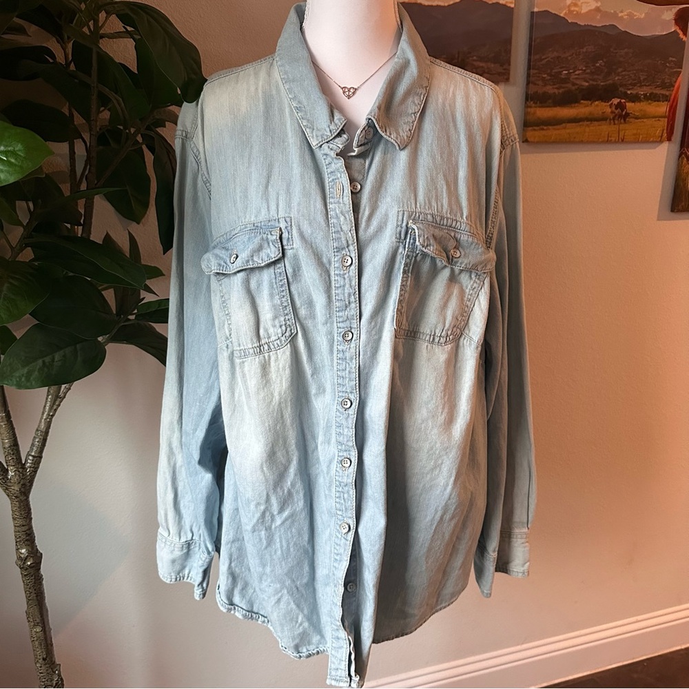 Mossimo Supply Co. Light Blue Denim Shirt